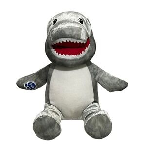 Build A Bear Toothy Shark Plush 16" Stuffed Animal Fish Silver Gray Cute Retired